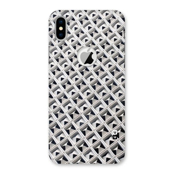 Check White Design Back Case for iPhone X Logo Cut