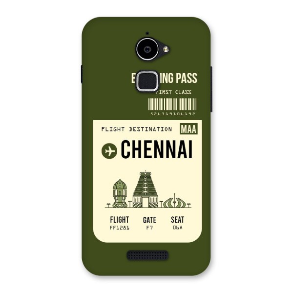 Chennai Boarding Pass Back Case for Coolpad Note 3 Lite