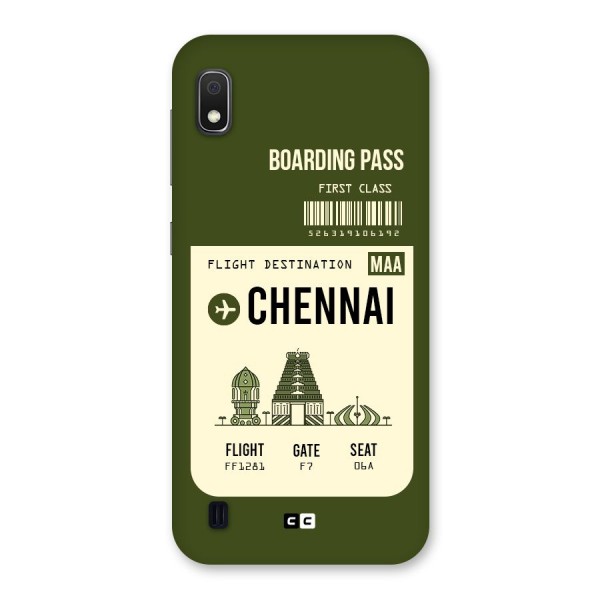 Chennai Boarding Pass Back Case for Galaxy A10
