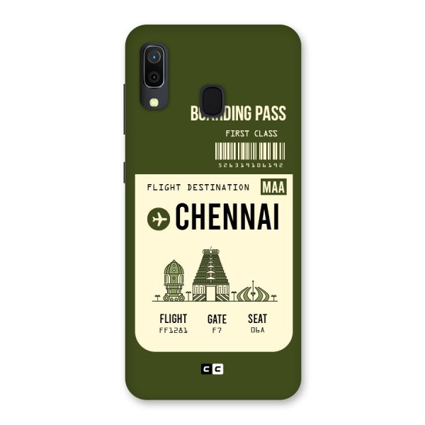 Chennai Boarding Pass Back Case for Galaxy A20