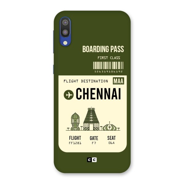Chennai Boarding Pass Back Case for Galaxy M10
