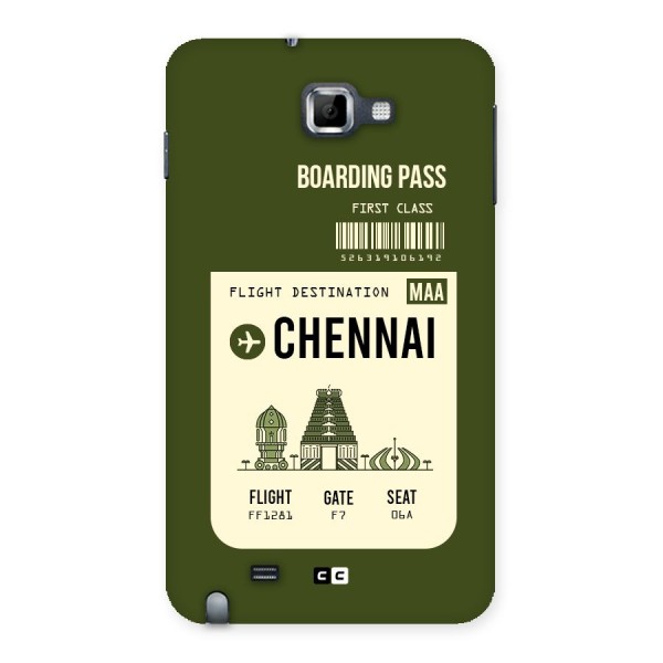 Chennai Boarding Pass Back Case for Galaxy Note