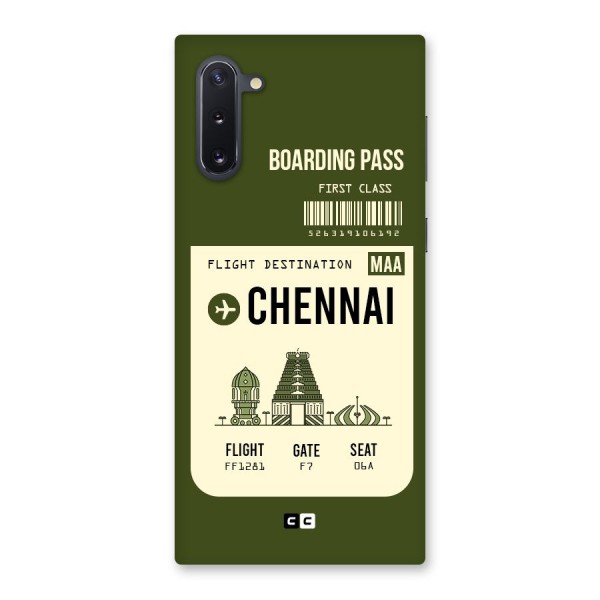 Chennai Boarding Pass Back Case for Galaxy Note 10