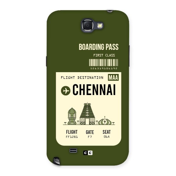 Chennai Boarding Pass Back Case for Galaxy Note 2