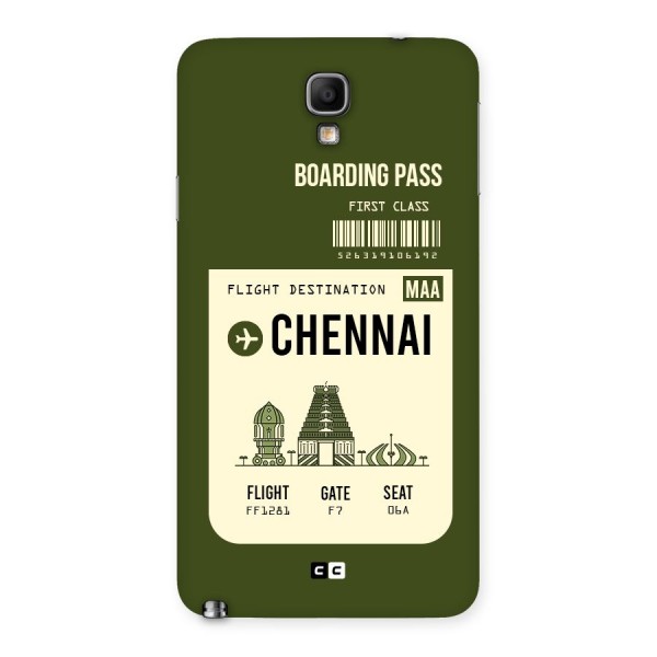 Chennai Boarding Pass Back Case for Galaxy Note 3 Neo