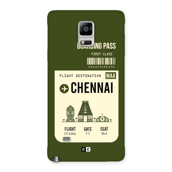 Chennai Boarding Pass Back Case for Galaxy Note 4