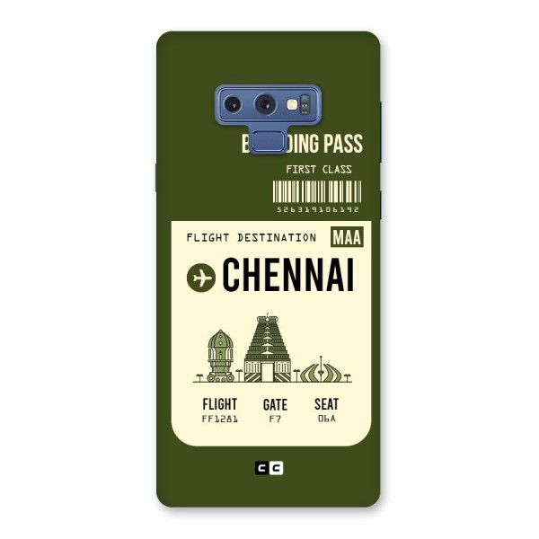 Chennai Boarding Pass Back Case for Galaxy Note 9