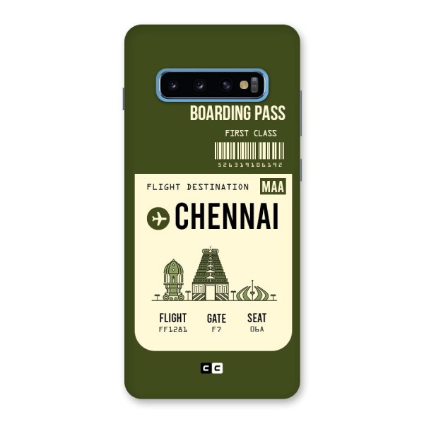 Chennai Boarding Pass Back Case for Galaxy S10 Plus
