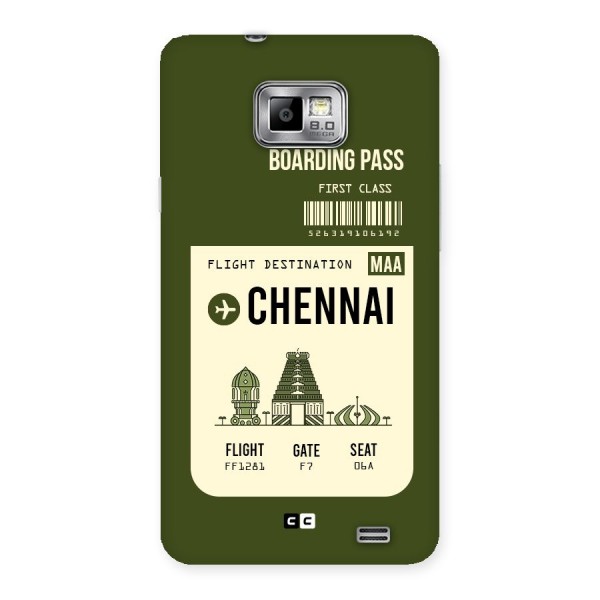 Chennai Boarding Pass Back Case for Galaxy S2
