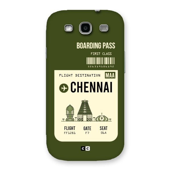 Chennai Boarding Pass Back Case for Galaxy S3