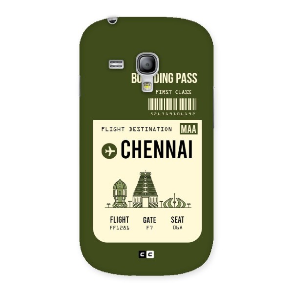 Chennai Boarding Pass Back Case for Galaxy S3 Mini