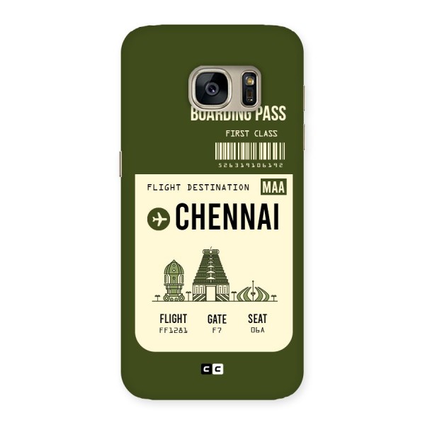 Chennai Boarding Pass Back Case for Galaxy S7