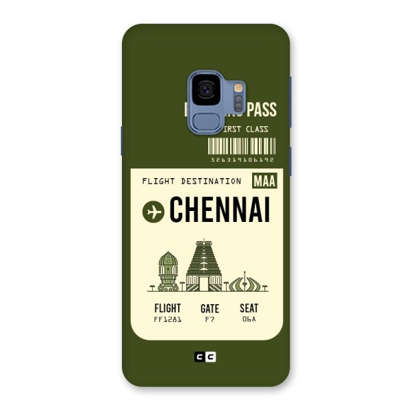 Chennai Boarding Pass Back Case for Galaxy S9