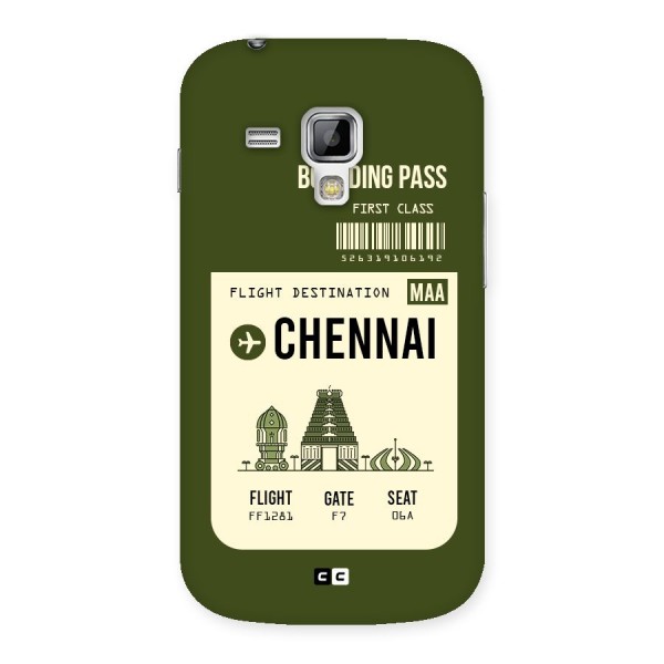Chennai Boarding Pass Back Case for Galaxy S Duos