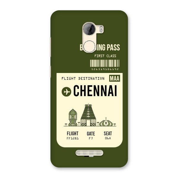 Chennai Boarding Pass Back Case for Gionee A1 LIte