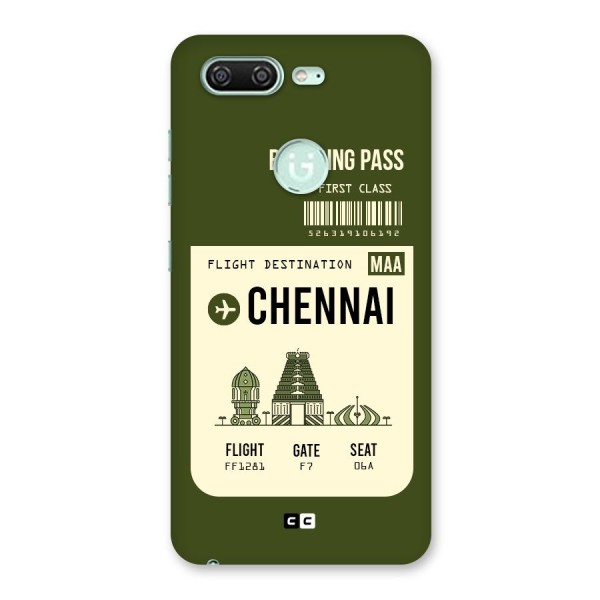 Chennai Boarding Pass Back Case for Gionee S10