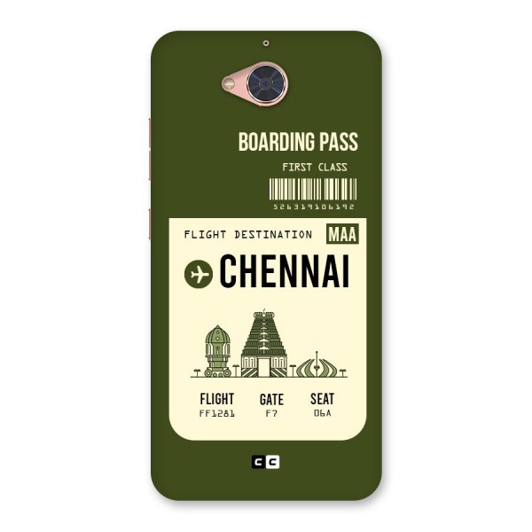 Chennai Boarding Pass Back Case for Gionee S6 Pro