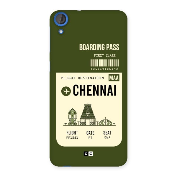 Chennai Boarding Pass Back Case for HTC Desire 820