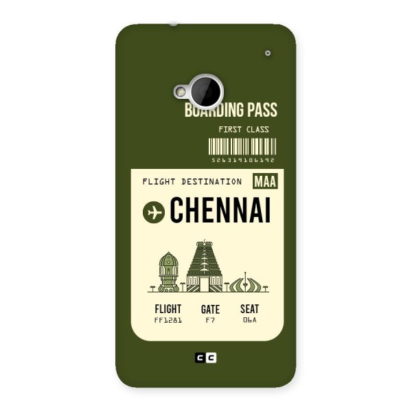 Chennai Boarding Pass Back Case for HTC One M7