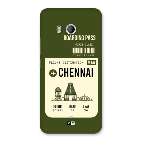 Chennai Boarding Pass Back Case for HTC U11