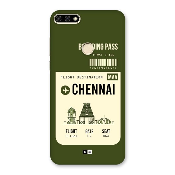 Chennai Boarding Pass Back Case for Honor 7A