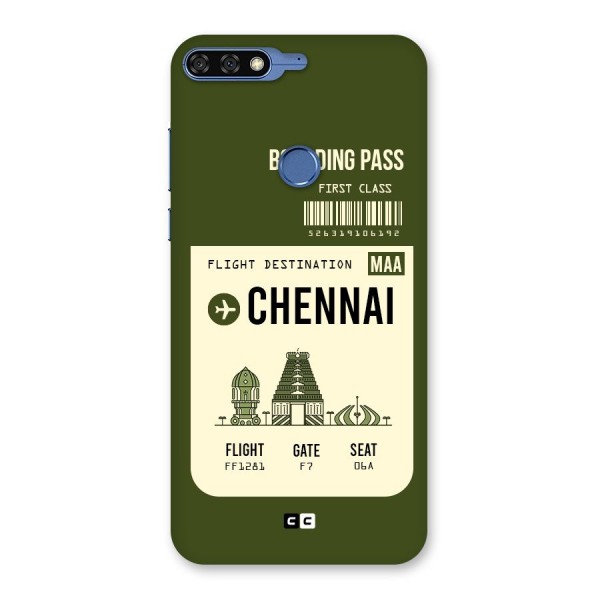 Chennai Boarding Pass Back Case for Honor 7C