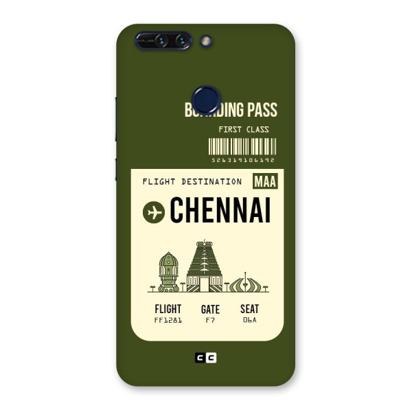 Chennai Boarding Pass Back Case for Honor 8 Pro