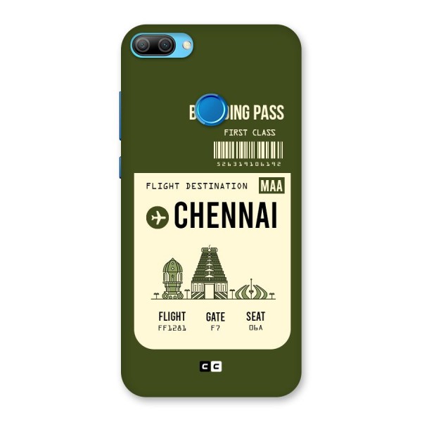 Chennai Boarding Pass Back Case for Honor 9N
