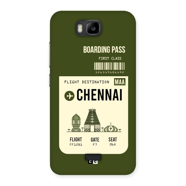 Chennai Boarding Pass Back Case for Honor Bee