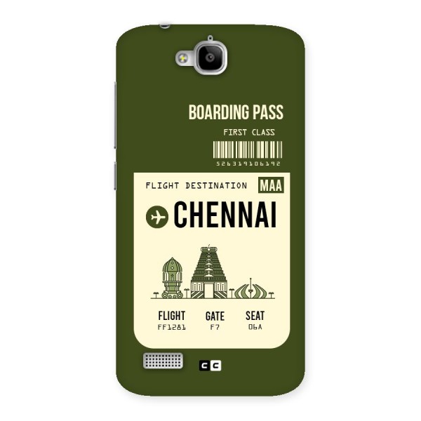 Chennai Boarding Pass Back Case for Honor Holly