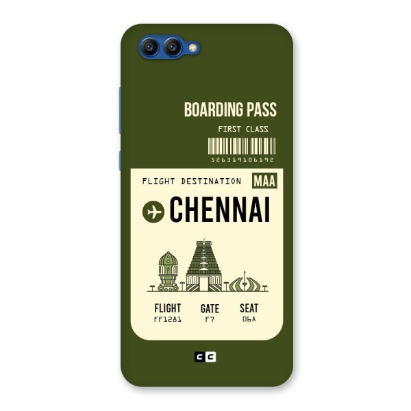 Chennai Boarding Pass Back Case for Honor View 10