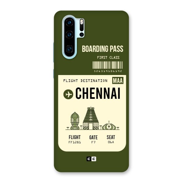 Chennai Boarding Pass Back Case for Huawei P30 Pro