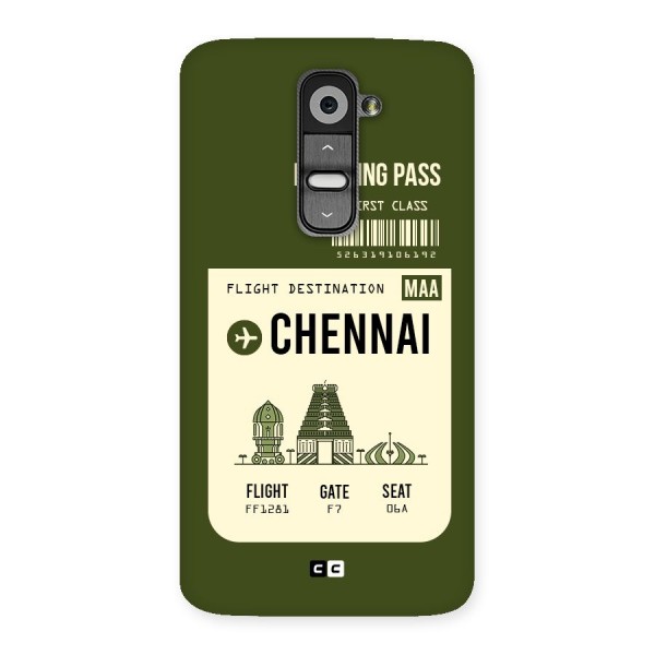 Chennai Boarding Pass Back Case for LG G2