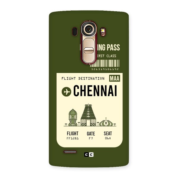 Chennai Boarding Pass Back Case for LG G4