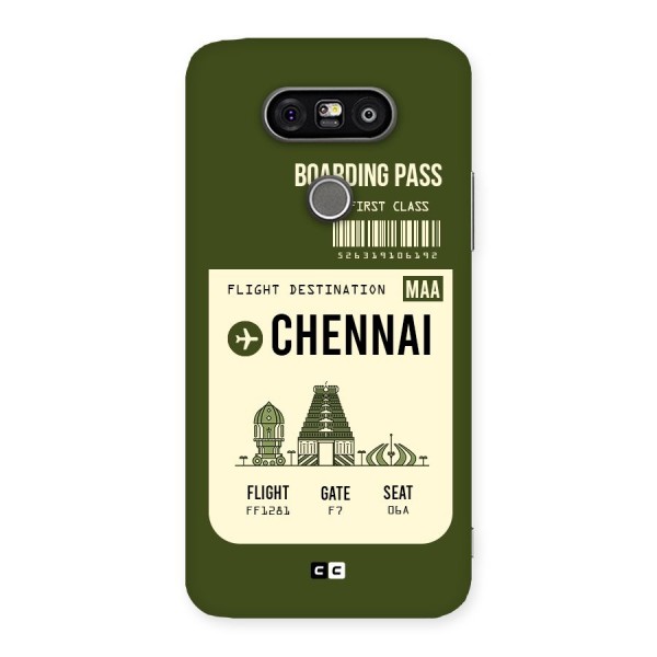 Chennai Boarding Pass Back Case for LG G5