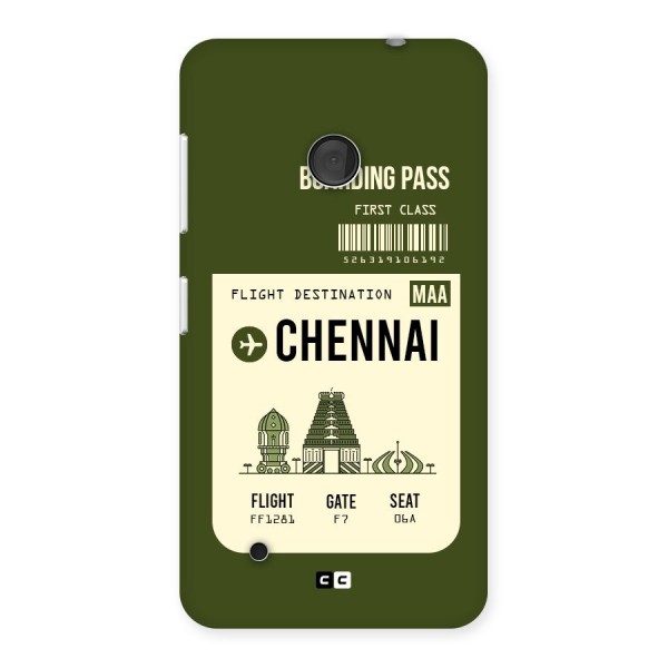 Chennai Boarding Pass Back Case for Lumia 530