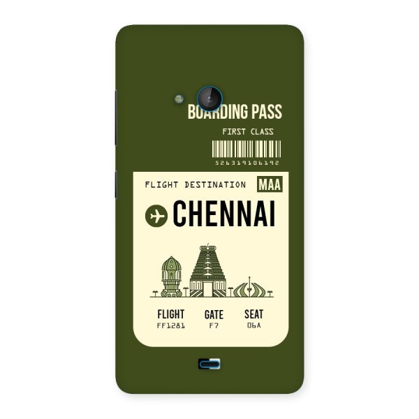 Chennai Boarding Pass Back Case for Lumia 540