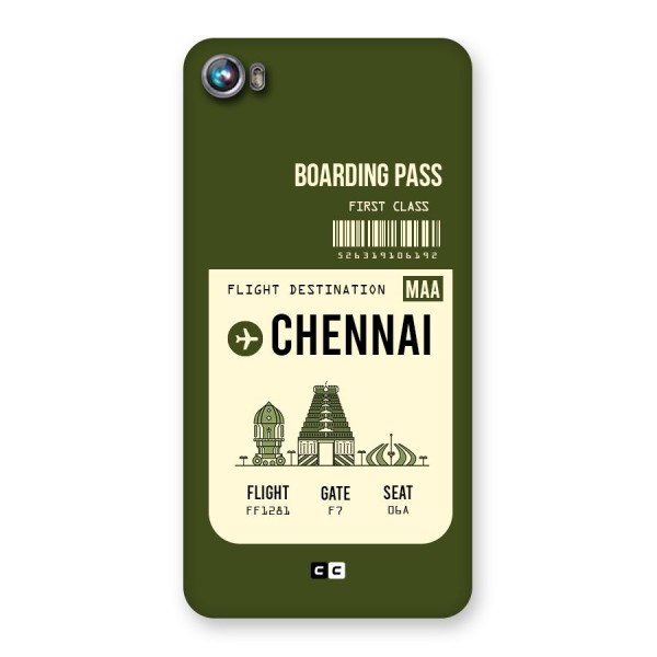 Chennai Boarding Pass Back Case for Micromax Canvas Fire 4 A107