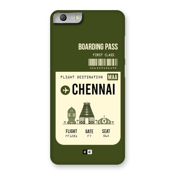 Chennai Boarding Pass Back Case for Micromax Canvas Knight 2