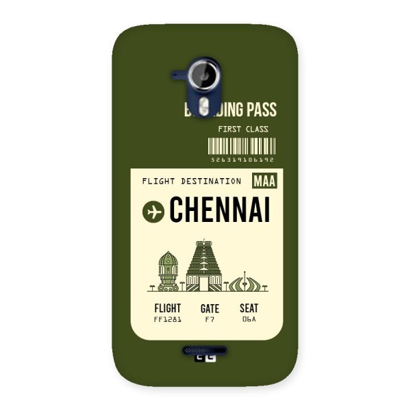 Chennai Boarding Pass Back Case for Micromax Canvas Magnus A117