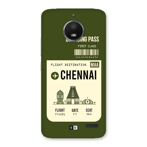 Chennai Boarding Pass Back Case for Moto E4