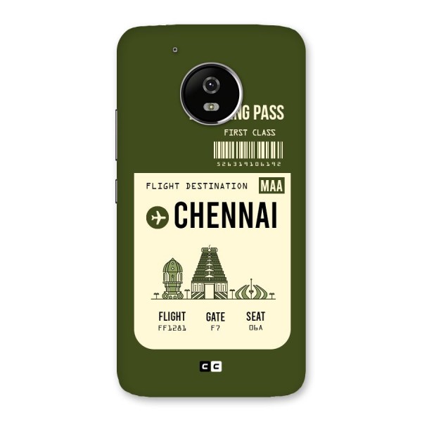 Chennai Boarding Pass Back Case for Moto G5