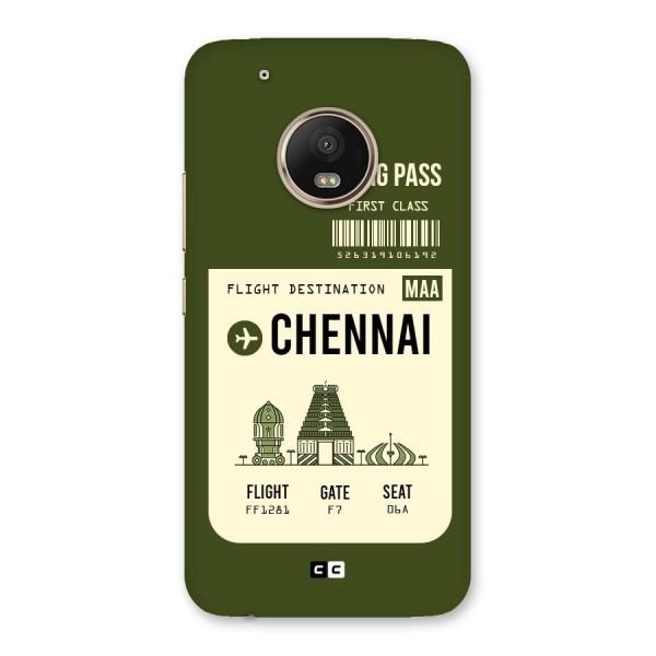 Chennai Boarding Pass Back Case for Moto G5 Plus