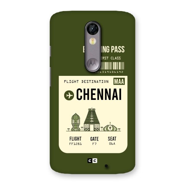 Chennai Boarding Pass Back Case for Moto X Force