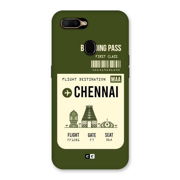 Chennai Boarding Pass Back Case for Oppo A5s