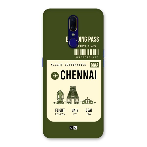 Chennai Boarding Pass Back Case for Oppo A9