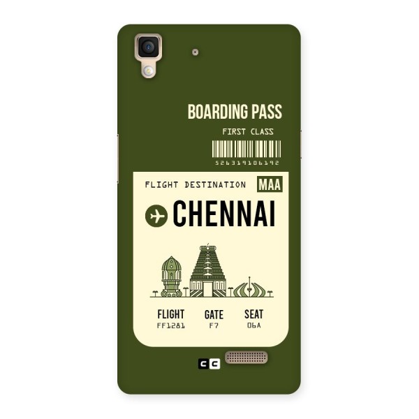 Chennai Boarding Pass Back Case for Oppo R7
