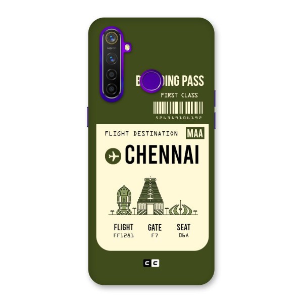 Chennai Boarding Pass Back Case for Realme 5 Pro