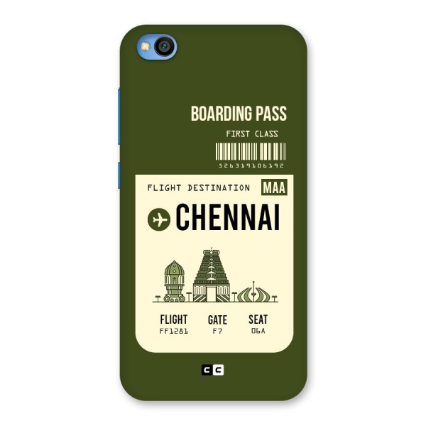 Chennai Boarding Pass Back Case for Redmi Go