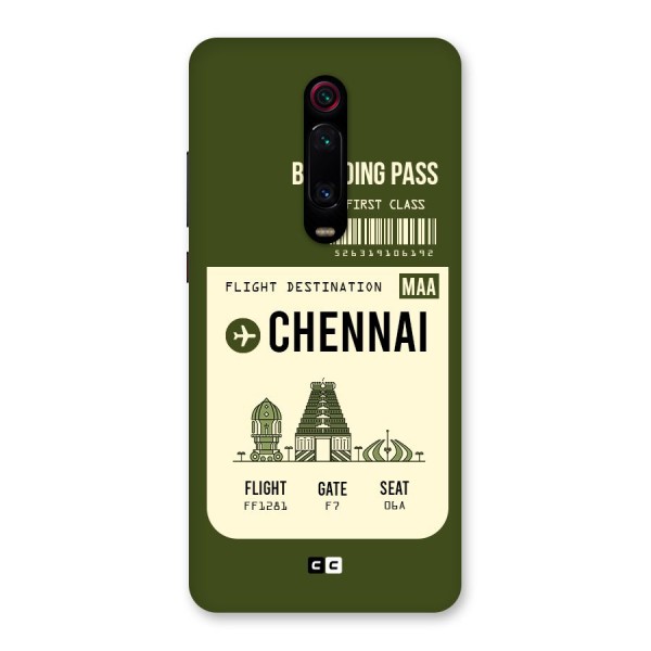 Chennai Boarding Pass Back Case for Redmi K20